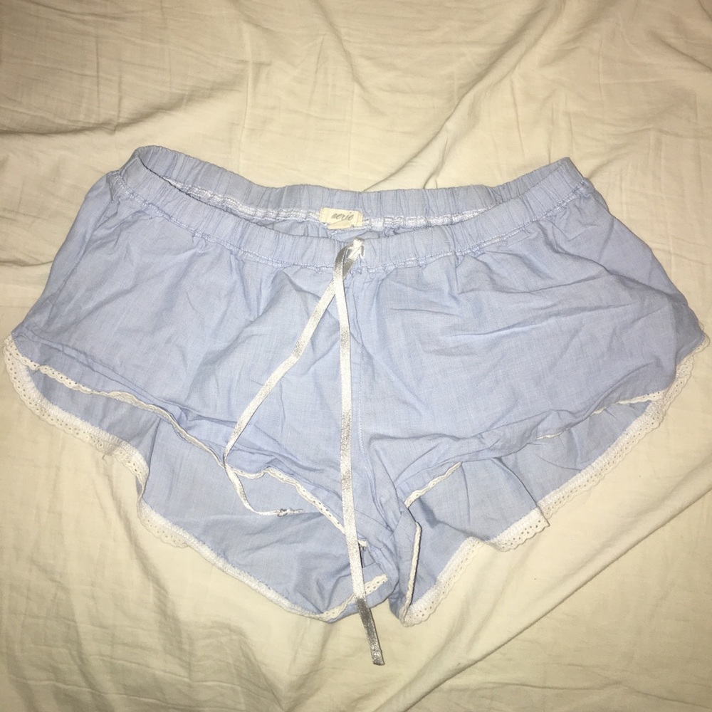 Aerie baby blue pajama shorts!